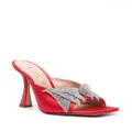 Casadei Butterfly Geraldine 100mm mules - Red