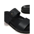 Ancient Greek Sandals round-toe leather sandals - Black