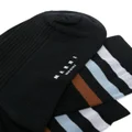 Marni striped-detail ribbed socks - Black