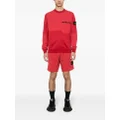 Stone Island Compass-badge cotton shorts - Red