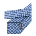 Kiton graphic-print silk tie - Blue