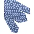 Kiton graphic-print silk tie - Blue