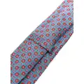 Kiton patterned-jacquard silk tie - Blue