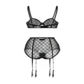 Gucci GG-embroidered lingerie set - Black