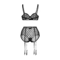 Gucci GG-embroidered lingerie set - Black