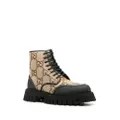 Gucci GG lace-up combat boots - Neutrals