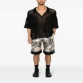 Gucci baroque-print silk shorts - Neutrals