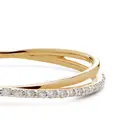 Monica Vinader 14kt yellow gold Crossover diamond ring