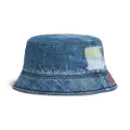 Marni star-embroidered denim bucket hat - Blue