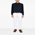 Canali long-sleeved wool polo shirt - Blue