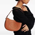 Karl Lagerfeld K/Circle perforated-logo shoulder bag - Brown