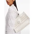 Karl Lagerfeld medium K/Skuare perforated tote bag - White