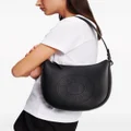Karl Lagerfeld K/Circle Moon perforated-logo shoulder bag - Black