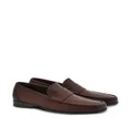 Ferragamo logo-debossed leather loafers - Brown