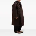 LEMAIRE asymmetric trench coat - Brown