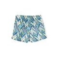 Missoni Kids chevron-print swim shorts - Blue