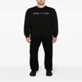 Calvin Klein logo-print cotton sweatshirt - Black