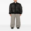 sacai ribbed-trim padded jacket - Black