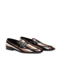 3.1 Phillip Lim Alexa striped penny loafers - Brown