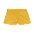 C.P. Company Kids logo-embroidered crinkled swim shorts - Yellow
