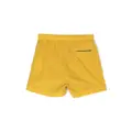 C.P. Company Kids logo-embroidered crinkled swim shorts - Yellow