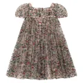 Dolce & Gabbana Kids floral-embroidered tulle dress