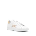 Kiton embroidered-logo leather sneakers - White