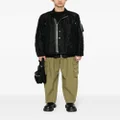 sacai contrasting-trim layered bomber jacket - Black