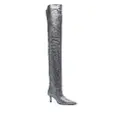 Alexander Wang glitter thigh-high boots - Silver