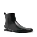 Alexander McQueen metal-heel leather boots - Black