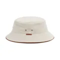 Zegna logo-plaque cotton-blend bucket hat - Neutrals