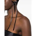 Simone Rocha Bow Ribbon drop earrings - Black