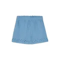 Tartine Et Chocolat perforated-detail linen shorts - Blue