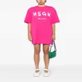 MSGM logo-print T-shirt minidress - Pink