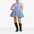 AMI Paris sleeveless flared minidress - Blue