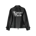 Kenzo x Verdy logo-print leather jacket - Black