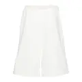Jil Sander + wide-leg cotton track shorts - White