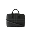 Burberry Ainsworth checke briefcase - Grey