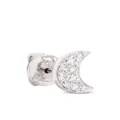 Dodo 18kt white gold Moon Precious diamond single earring - Silver