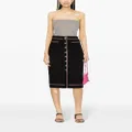 SANDRO rhinestone-embellished pencil skirt - Black