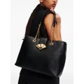 Karl Lagerfeld Signature Fan leather tote bag - Black