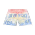 Givenchy Kids 4G-print tie-dye swim shorts - Blue