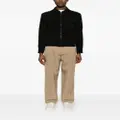 SANDRO crinkled zip-up shirt jacket - Black