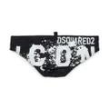 Dsquared2 Kids Icon logo-print swim trunks - Black