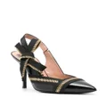 Moschino zip-detailing leather pumps - Black