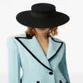 Nina Ricci felted wool canotier hat - Black