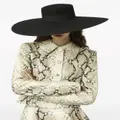 Nina Ricci felted wool capeline hat - Black