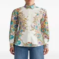 ETRO floral-print stretch-cotton shirt - White