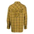 izzue check-pattern cotton shirt - Yellow