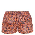 Kiton graphic-print swim shorts - Orange